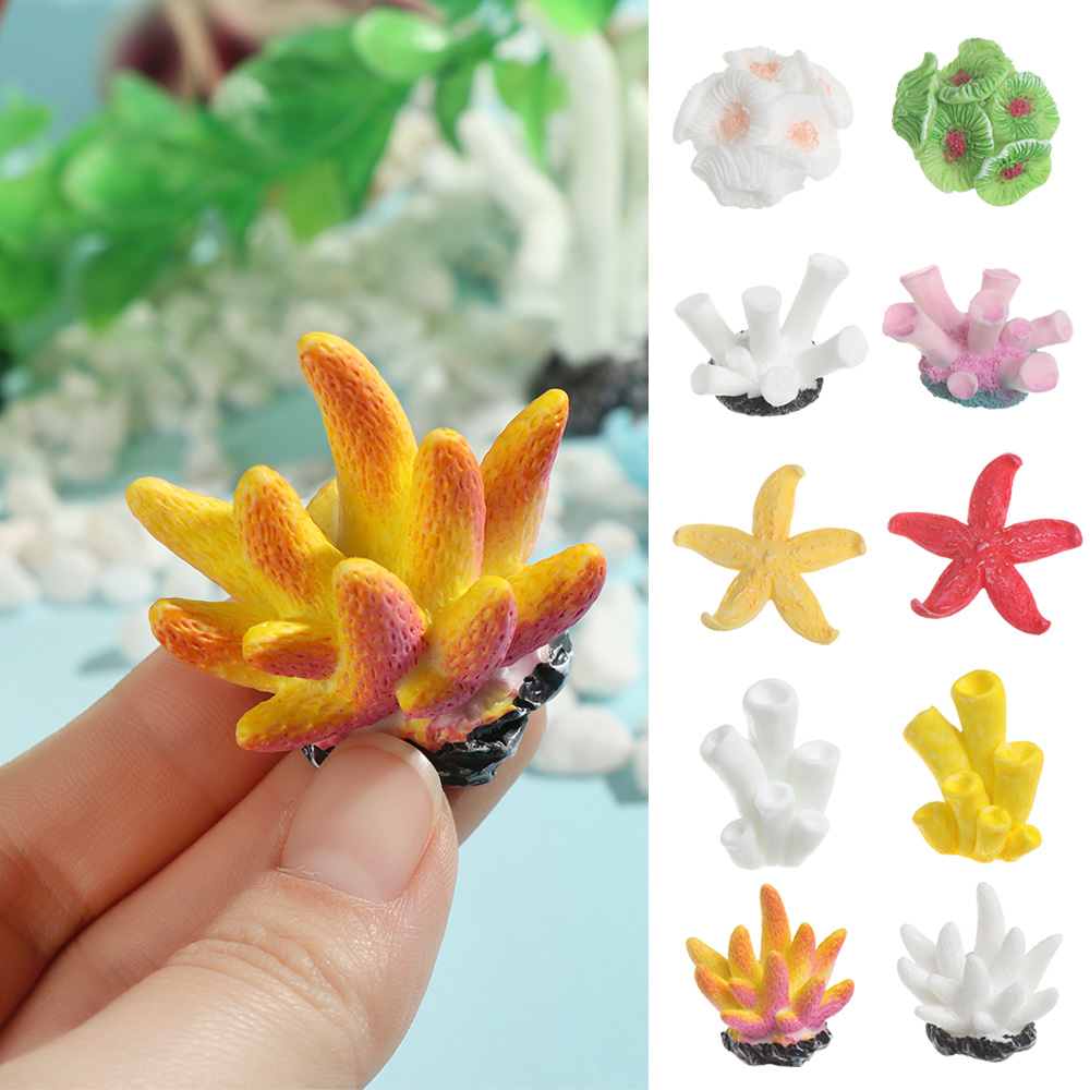 Reef Aquarium - ประดิษฐ์ปะการังปลาเครื่องประดับจำลองปลาดาวเรซิน Reef ROCK ภูมิทัศน์ทำ Aquarium Decor