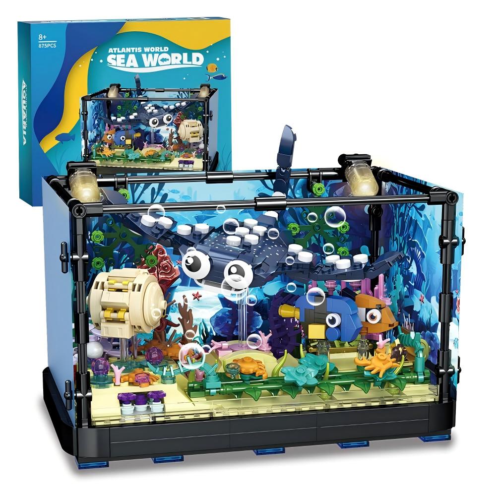 Marine Aquarium Cube - ชุดสร้างตู้ปลา - ของเล่นตู้ปลาทะเล, ของขวัญคริสต์มาส, วันเกิด และปีใหม่