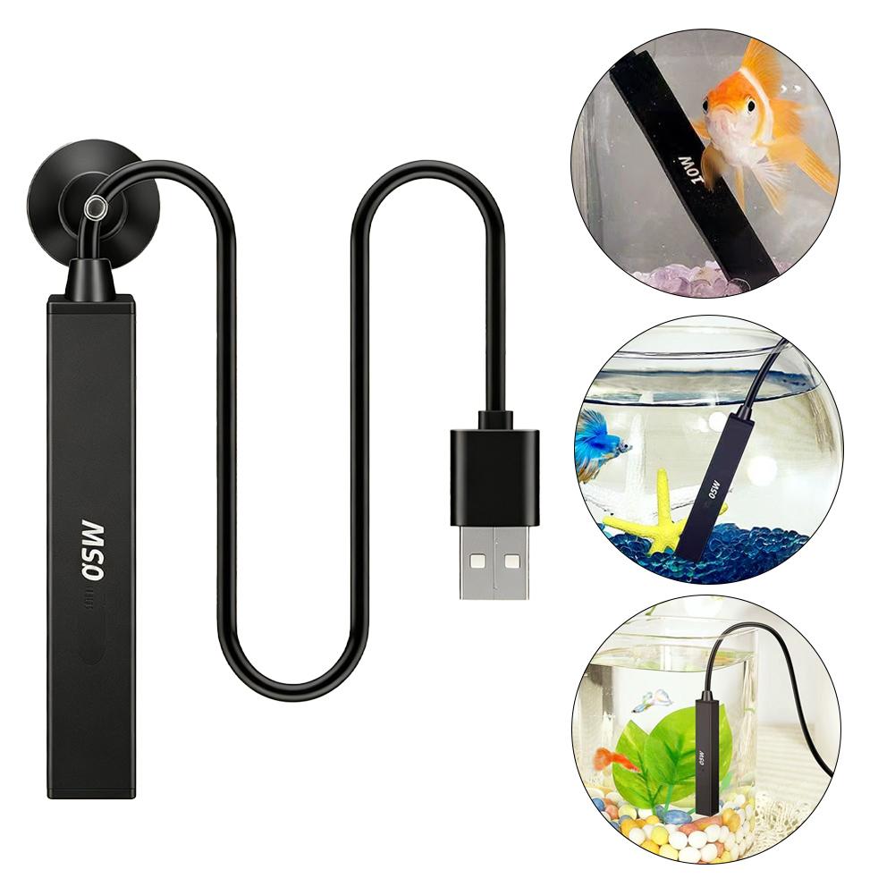 Marine Aquarium - ฮีตเตอร์ตู้ปลาขนาดเล็กแบบมินิ USB 5V แท่งทำความร้อนอุณหภูมิคงที่อัตโนมัติ สำหรับตู้ปลาขนาดเล็ก ชามปลาเบต้า