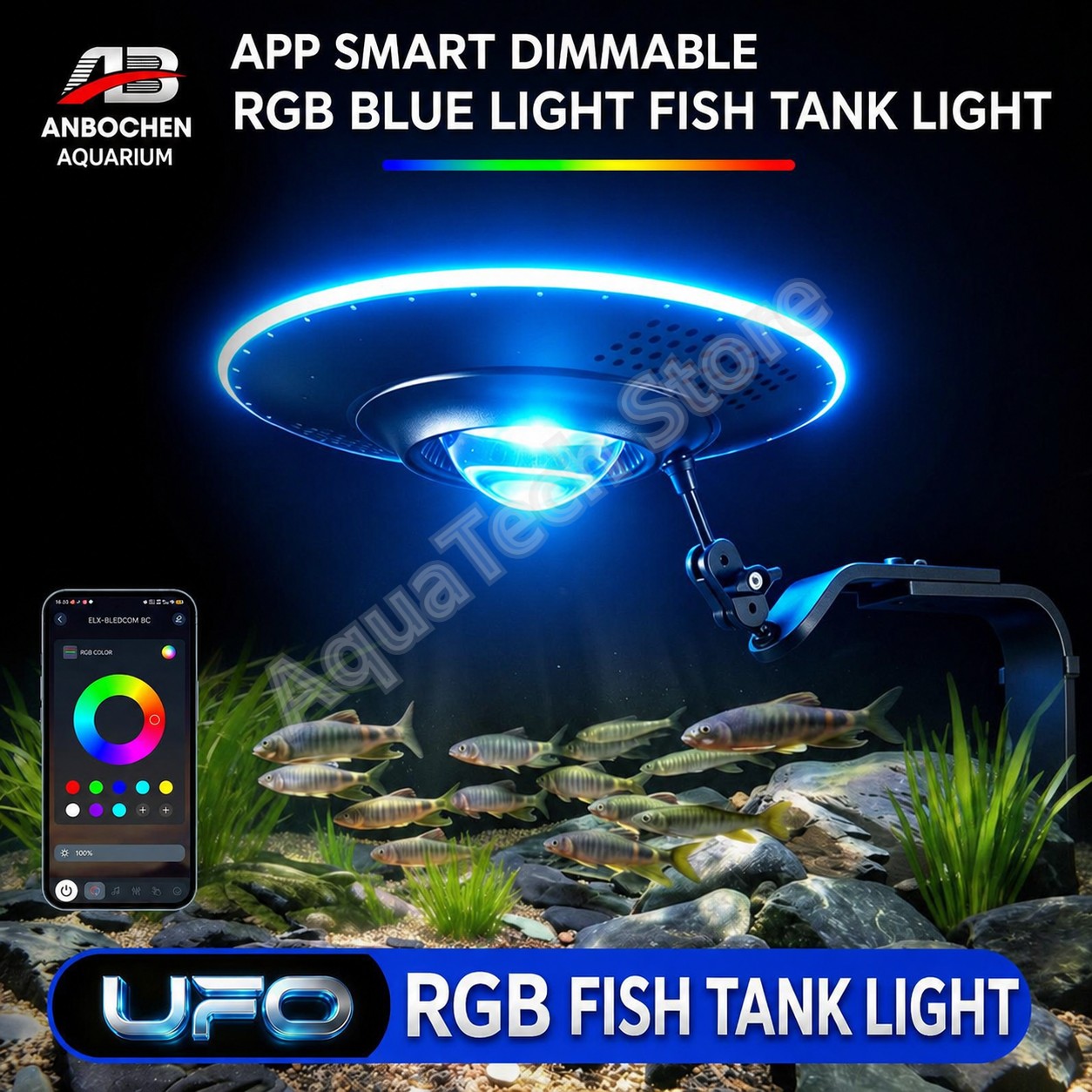 Aquarium Marine Lights - ไฟ LED สำหรับตู้ปลา ANBOCHEN UFO RGB