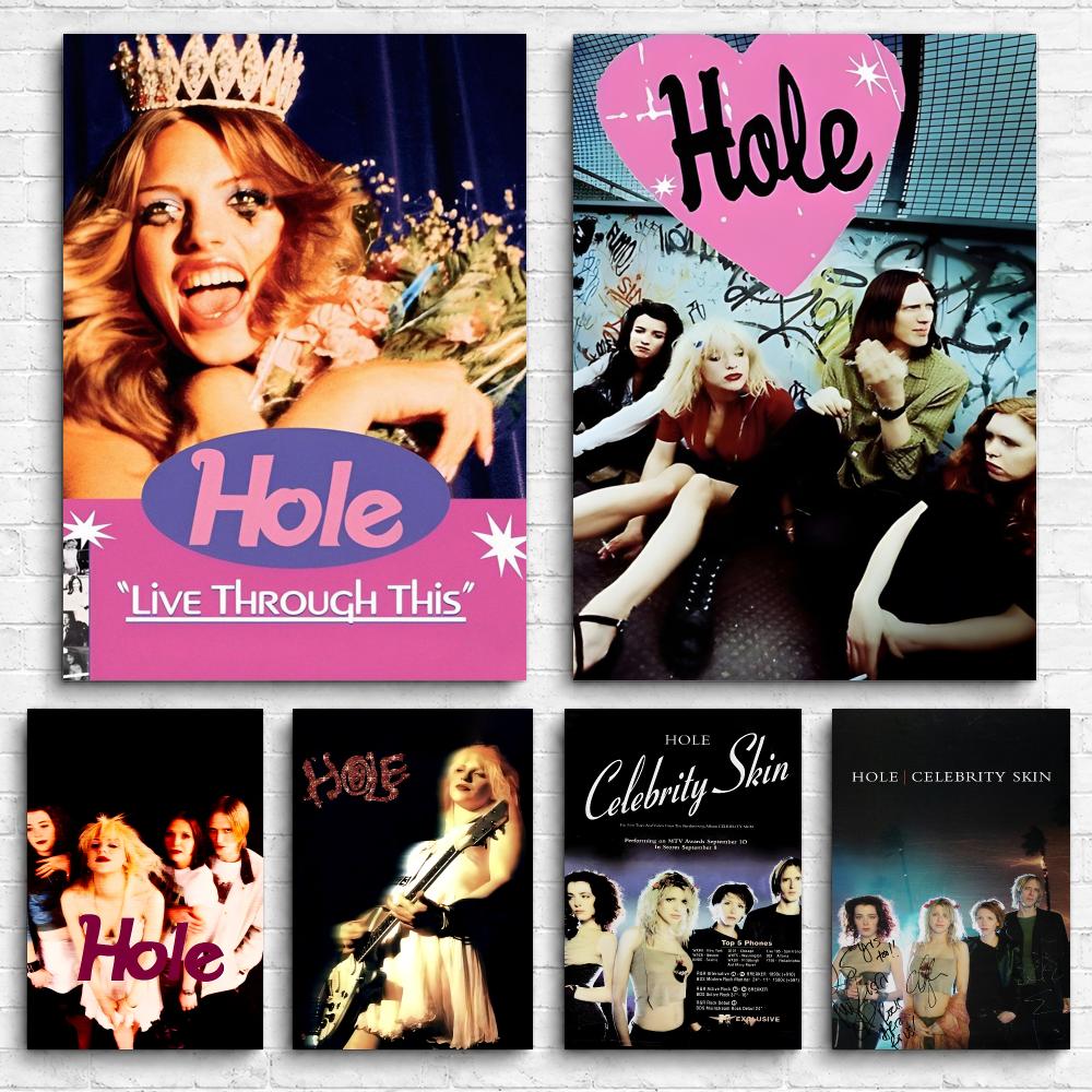 Live Rock - โปสเตอร์แคนวาสกรอบรูปอัลบั้มวงร็อก H-Hole พร้อมแขวน สำหรับตกแต่งห้องนอน ห้องนั่งเล่น ทางเดิน