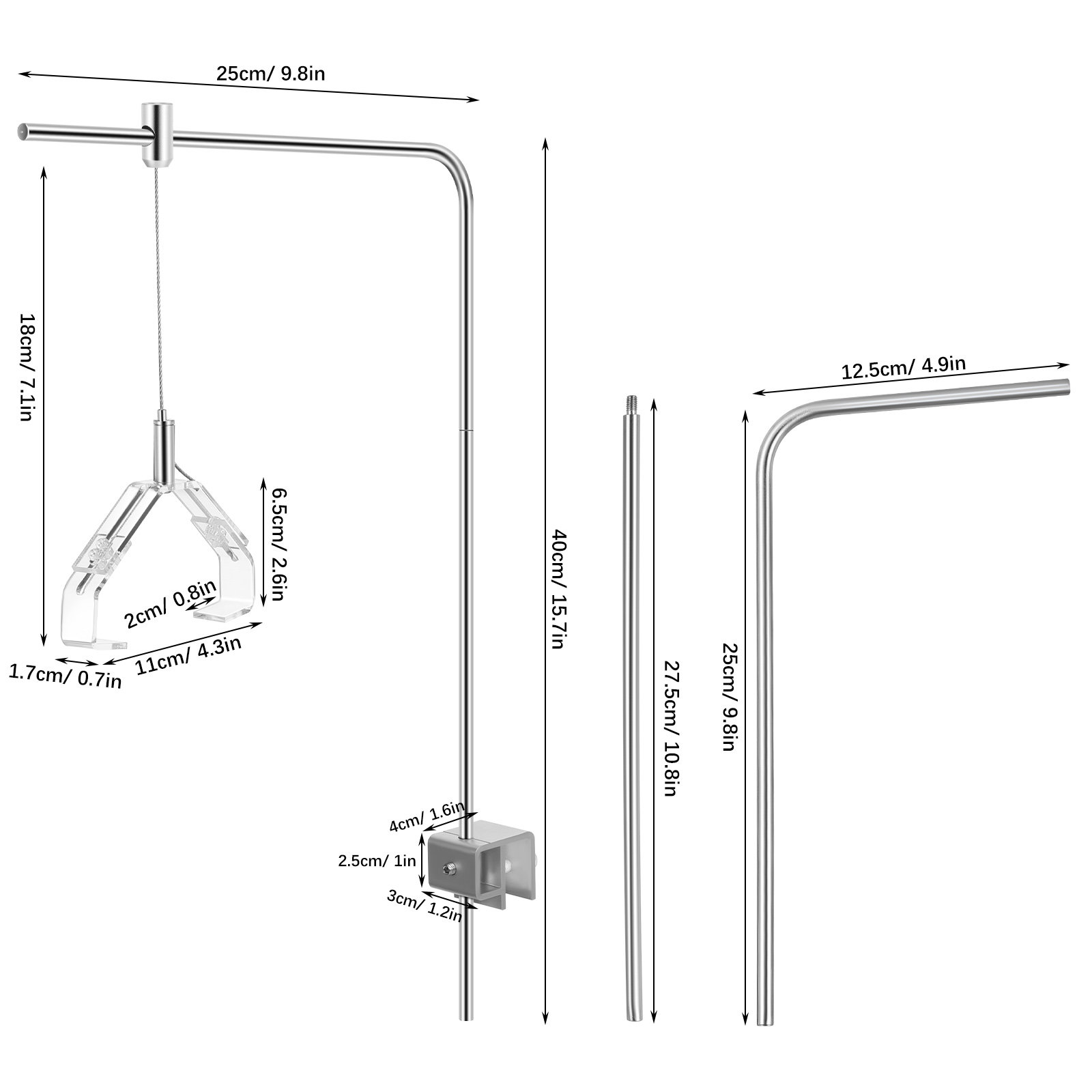 ที่วางโคมไฟตู้ปลา 2 ชิ้น รองรั - Aquarium Marine Lights บทวิจารณ์และราคา