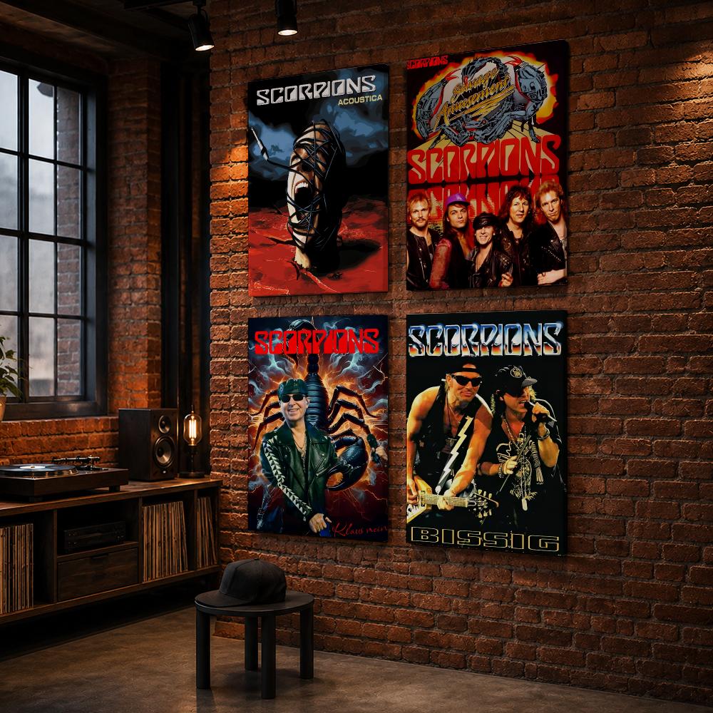 S-Scorpions ภาพวาดติดผนังกรอบไ - Live Rock บทวิจารณ์และราคา