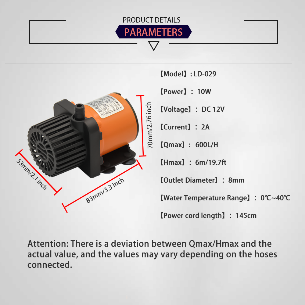 ปั๊มจุ่มขนาดเล็กไร้แปรงถ่าน12V - Ocean Aquarium บทวิจารณ์และราคา