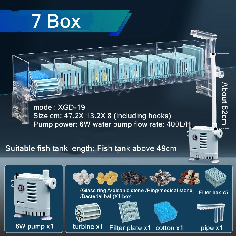 220V Aquarium ติดผนังน้ําตกกรอ - Reef Tank Filter บทวิจารณ์และราคา